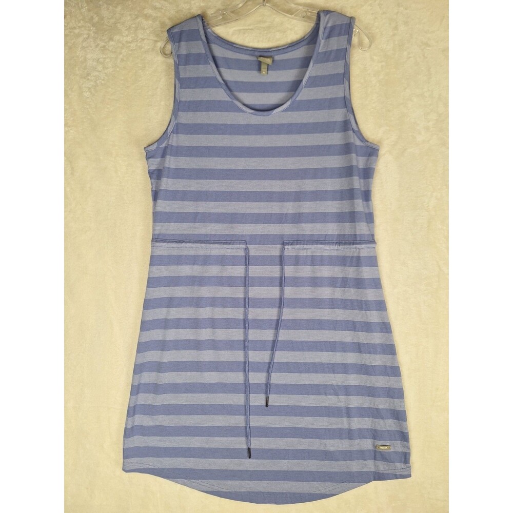 Women's XL Sleeveless Dress Bench Blue Drawstring Waist Summer Lightweight Knit